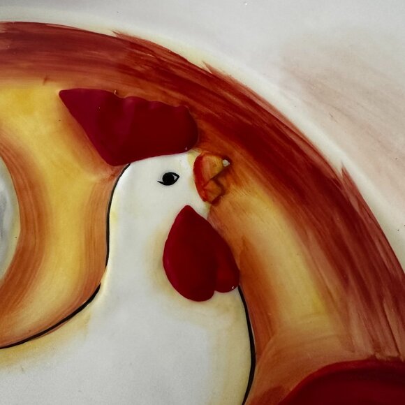 Fitz & Floyd Chanteclair Rooster Ceramic 15" Platter/Bowl - Picture 6 of 6